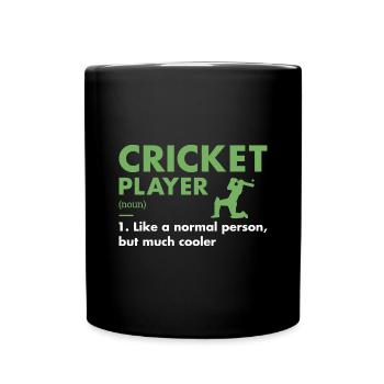 Définition du joueur de sport Cricket - Mug uni - noir - Devant