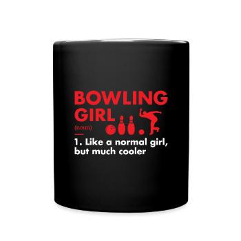 Sport Girl Definition Bowling - Full Colour Mug - black - Front
