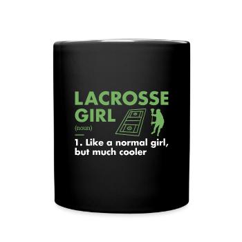 Sport Girl Definition Lacrosse - Tasse einfarbig - Schwarz - Vorne
