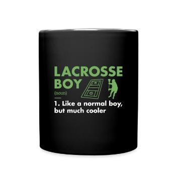 Sport Boy Definition Lacrosse - Tasse einfarbig - Schwarz - Vorne