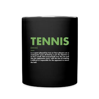 Sport Definition Tennis - Tasse einfarbig - Schwarz - Vorne
