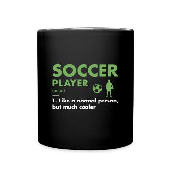 Sport Player Definition Soccer - Tasse einfarbig - Schwarz - Vorne