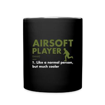 Sport Player Definition Airsoft - Full Colour Mug - black - Front