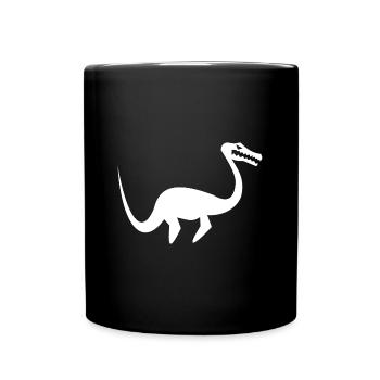 Plesiosaurus, Sea Monsters and Loch Ness Design - Full Colour Mug - black - Front
