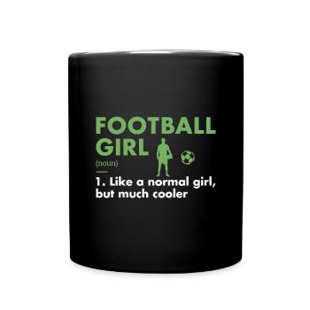 Sport Fille Définition Football - Mug uni - noir - Devant