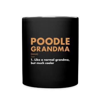 Poodle Grandma Definition - Full Colour Mug - black - Front