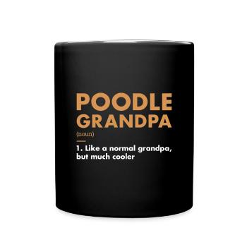 Poodle Grandpa Definition - Full Colour Mug - black - Front