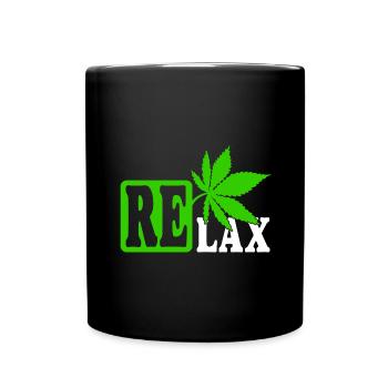 Cannabis Marijuana Weed Smoking - Full Colour Mug - black - Front