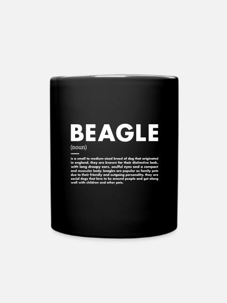 Beagle Definition - Tasse einfarbig - Schwarz