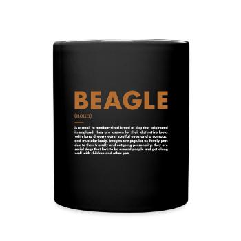 Définition de Beagle - Mug uni - noir - Devant
