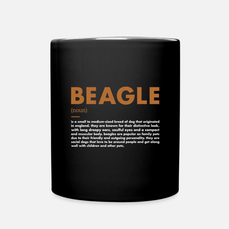 Beagle Definition - Tasse einfarbig - Schwarz