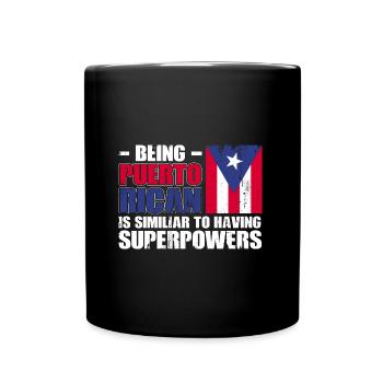 Puerto Rico Flagge | Puerto Ricaner Geschenkideen - Tasse einfarbig - Schwarz - Vorne