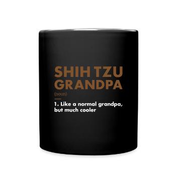Shih Tzu Grandpa Définition - Mug uni - noir - Devant