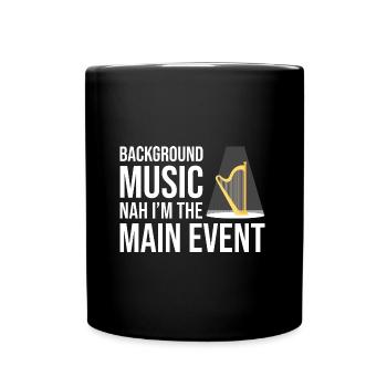 Harfenspieler | Harfe Harfenist Band Geschenkidee - Tasse einfarbig - Schwarz - Vorne