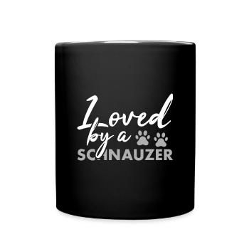 Aimé par un schnauzer - Mug uni - noir - Devant