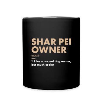 Définition du propriétaire de Shar Pei - Mug uni - noir - Devant