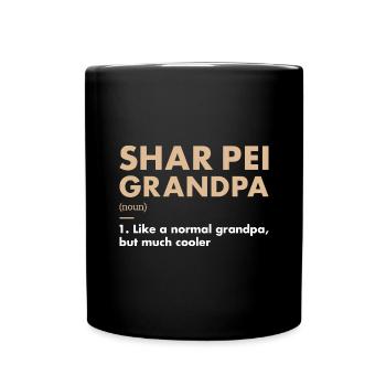 Shar Pei Grand-père Définition - Mug uni - noir - Devant