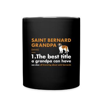 Saint Bernard Grandpa Definition - Full Colour Mug - black - Front