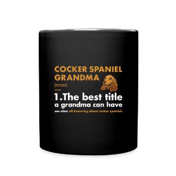 Chien Corgi Grand-mère Définition - Mug uni - noir - Devant