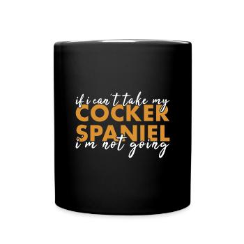 Chien Si je ne peux pas prendre mon Corgi, je n’y vais pas - Mug uni - noir - Devant