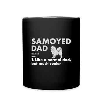 Définition du père Samoyède - Mug uni - noir - Devant