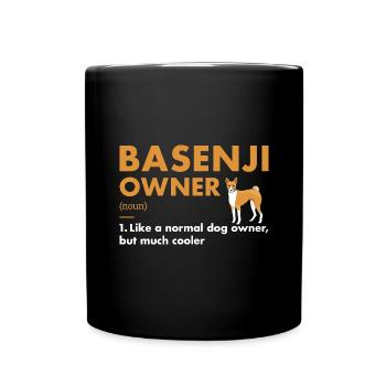 Définition du propriétaire de chien Basenji - Mug uni - noir - Devant