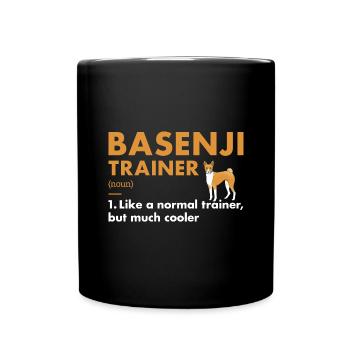 Chien Basenji Dresseur Definiton - Mug uni - noir - Devant