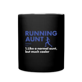 Sport Aunt Running - Full Colour Mug - black - Front