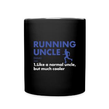 Sport Uncle Running - Full Colour Mug - black - Front