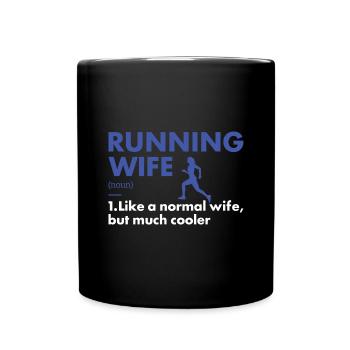 Sport Wife Running - Full Colour Mug - black - Front