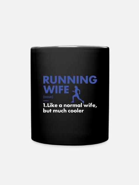 Sport Femme En Course À Pied - Mug uni - noir