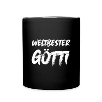 Weltbester Götti best Götti bescht Götti Schweiz - Tasse einfarbig - Schwarz - Vorne