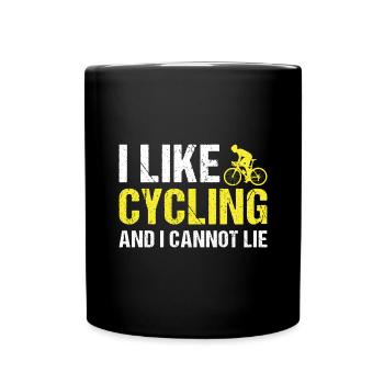 Sport I Like Cycling - Tasse einfarbig - Schwarz - Vorne