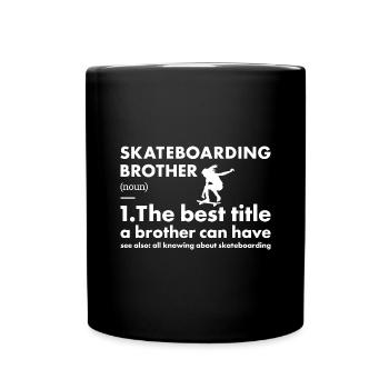 Sport Brother Skateboarding - Full Colour Mug - black - Front