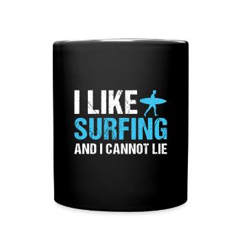 Sport J’aime le surf - Mug uni - noir - Devant