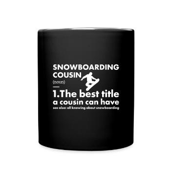 Sport Cousin Snowboarding - Tasse einfarbig - Schwarz - Vorne