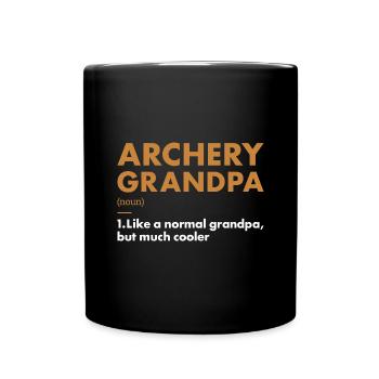 Sport Grandpa Archery - Tasse einfarbig - Schwarz - Vorne