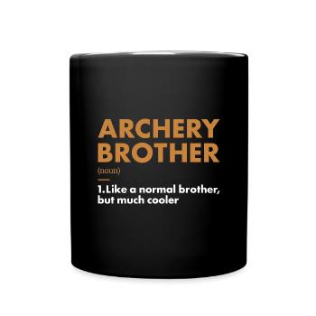 Sport Brother Archery - Full Colour Mug - black - Front