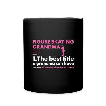 Sport Grandma Figure Skating - Full Colour Mug - black - Front