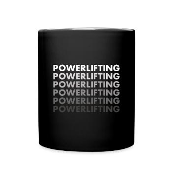 Sport Powerlifting - Tasse einfarbig - Schwarz - Vorne
