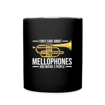 Mellophon Spieler - Tasse einfarbig - Schwarz - Vorne