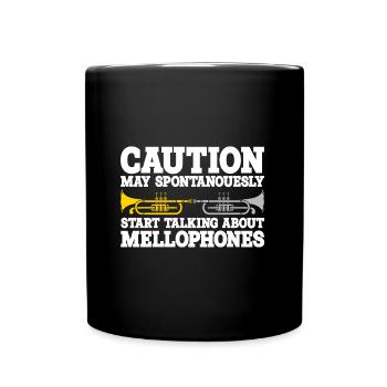 Mellophon Musikinstrument | Blaskapelle Geschenke - Tasse einfarbig - Schwarz - Vorne