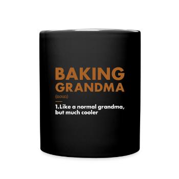 Baker Grandma Definition Baking - Tasse einfarbig - Schwarz - Vorne