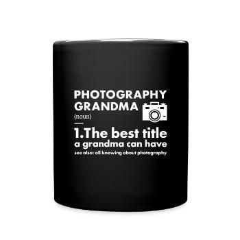 Photographe Grand-mère Définition Photographie - Mug uni - noir - Devant