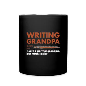 Writer Grandpa Definition Writing - Full Colour Mug - black - Front