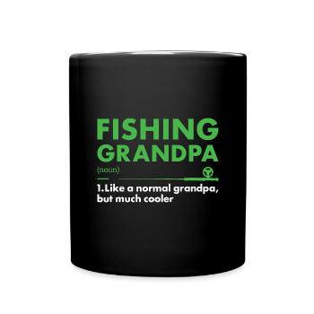 Pêcheur Grand-père Définition Pêche - Mug uni - noir - Devant