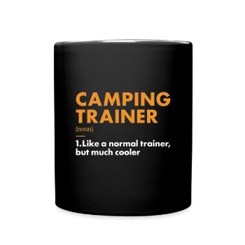 Camper Trainer Definition Camping - Full Colour Mug - black - Front