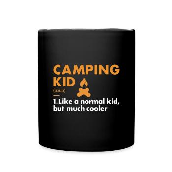 Camper Kid Definition Camping - Full Colour Mug - black - Front