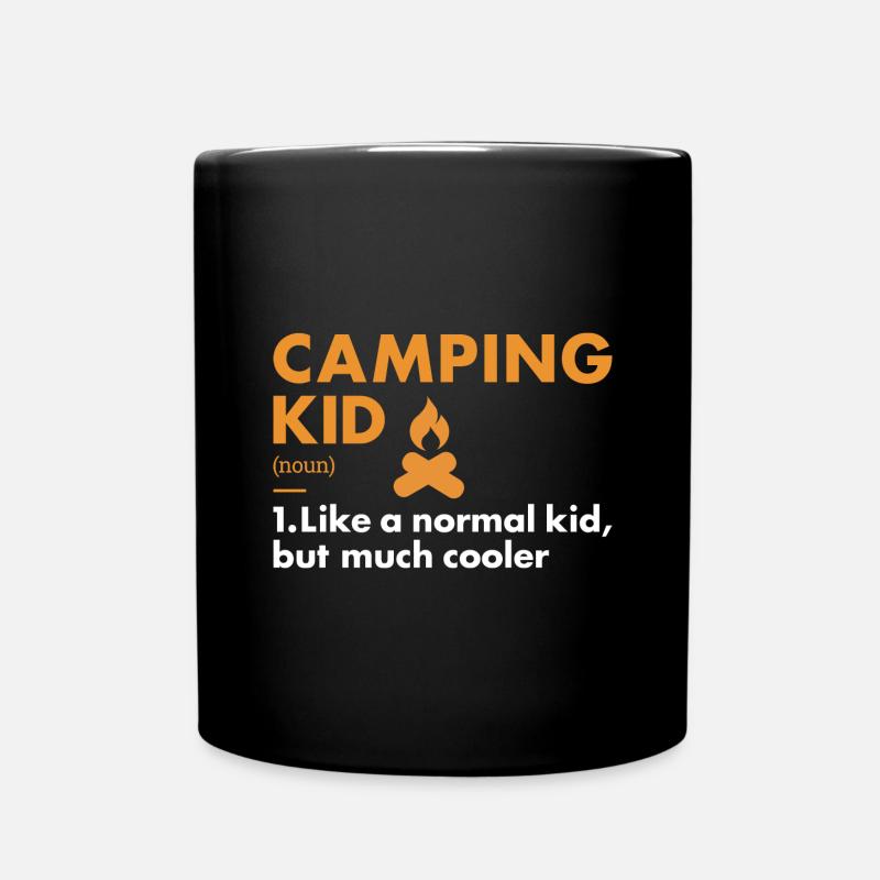 Camper Kid Definition Camping - Tasse einfarbig - Schwarz