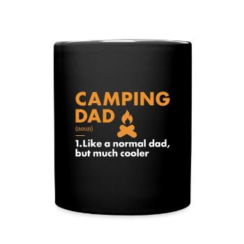 Camper Dad Definition Camping - Full Colour Mug - black - Front